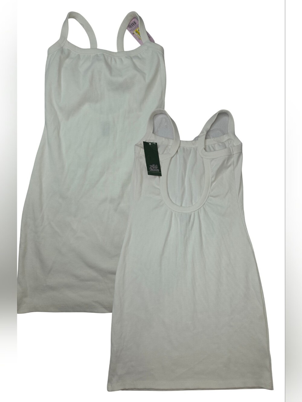 NWT Wild Fable S Ribbed White Tank Dress 2888-